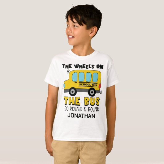 T-shirt Les Roues en Bus Circuler et Rond (Devant entier)