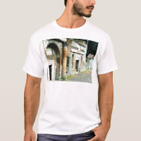 Les ruines de Pompeii - marché avec des temples