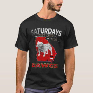 T-shirt Les samedis sont pour les toutous l'État du Bulldo