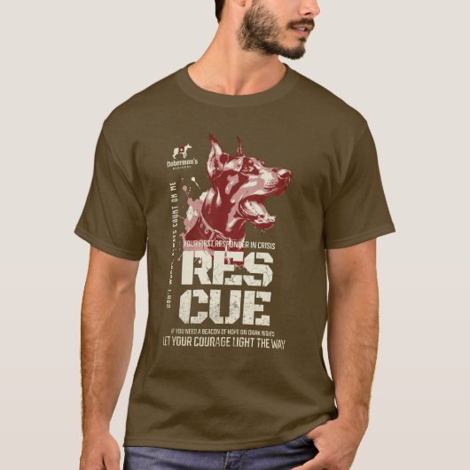 T-shirt Les sauveteurs de Doberman (Devant)