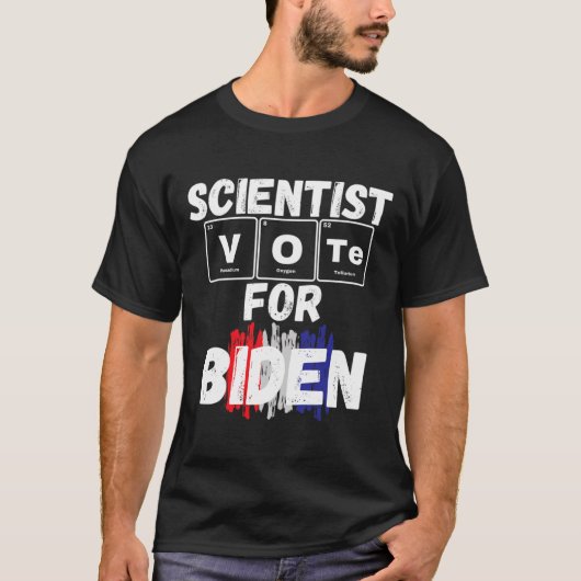 T-shirt Les Scientifiques Votent Pour Biden (Devant)