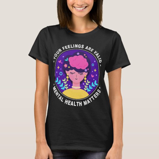 T-shirt Les sentiments sont valides Mois de sensibilisatio (Devant)