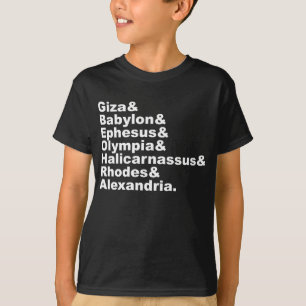 T-shirt Les Sept Merveilles Du Monde Ancien