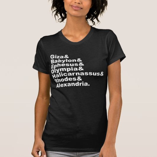 T-shirt Les Sept Merveilles Du Monde Ancien (Devant)