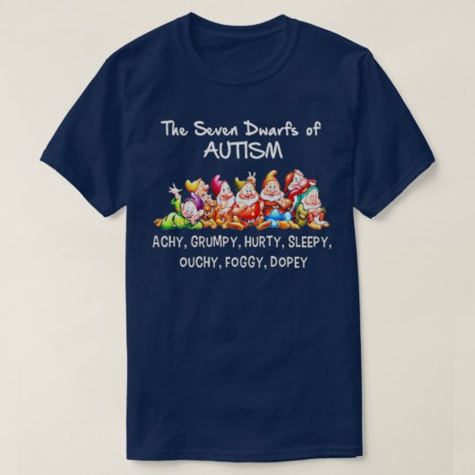 T-shirt Les Sept Nains De L'Autisme (Design devant)