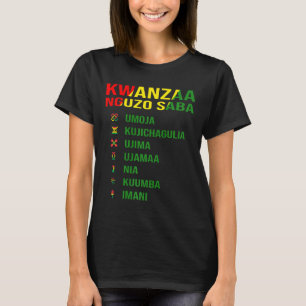 T-shirt Les Sept Principes De Kwanzaa - Nguzo Saba