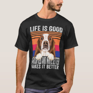 T-shirt Les Setters Rouge Blanc Irlandais Rendent Votre Vi