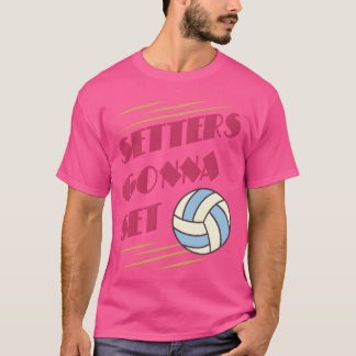 T-shirt Les Setters vont installer la fille de jeu de voll