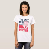 T-shirt Les Seuls Hommes Que J'Aime Sont Ramen (Devant entier)