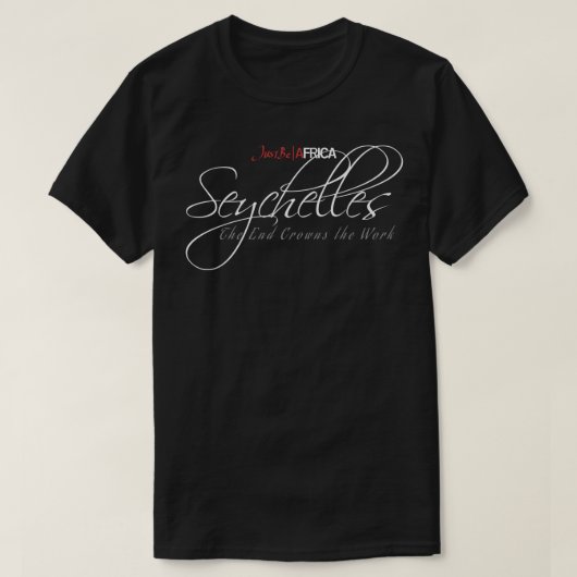 T-shirt Les Seychelles lissent - l'obscurité (Design devant)