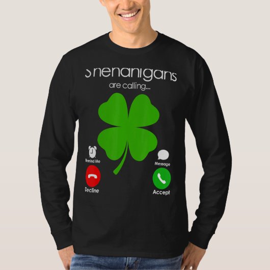 T-shirt Les Shenanigans Appelent Le Jour de la Saint Patri (Devant)