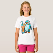T-shirt Les Sips Aqua de Pinguin (Devant entier)