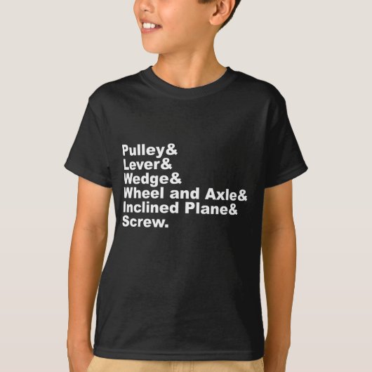 T-shirt Les six machines simples d'Archimède (Devant)