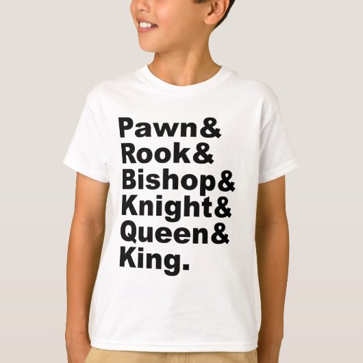 T-shirt Les Six Pièces Du Jeu Appelé Échecs (Devant)