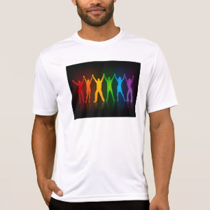 T-shirt Les six silhouettes debout de Slipperyjoe, bras le