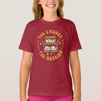 T-shirt Les S'mores Le Merrier Funny Kawaii Camping Cadeau
