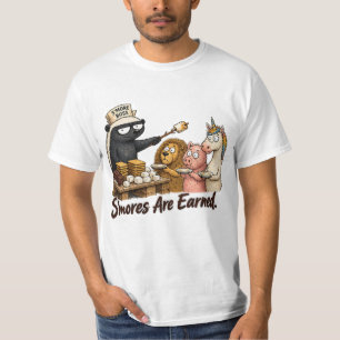 T-shirt Les S'mores sont gagnés Conception de camping Badg