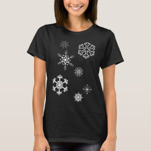 T-shirt Les Snowflakes L'Hiver Est Là Et La Neige