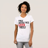 T-shirt Les sociétés libres lisent librement (Devant entier)