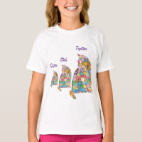 Les Soeurs Stick Ensemble 3 Kittens Kitty Chats Fl