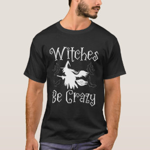 T-shirt Les Sorcières Hommes Être Crazy Broom Bat Costume 