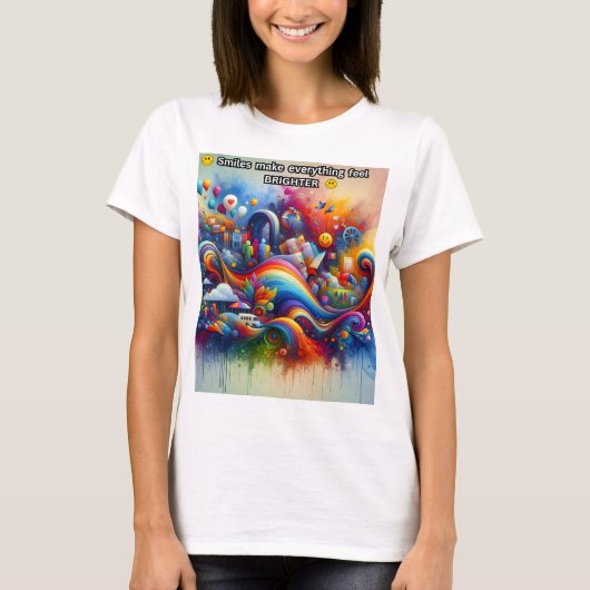 T-shirt Les sourires rendent tout plus lumineux (Devant)