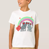 T-shirt Les souris dans l'amour Valentines Enfants (Devant)