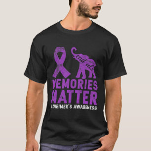 T-shirt Les souvenirs comptent Alzheimer - Eléphant pourpr