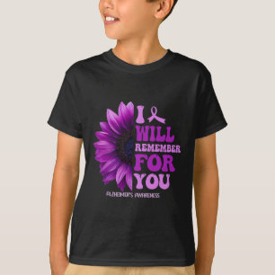 T-shirt Les souvenirs comptent Alzheimer Purple Alzheimer