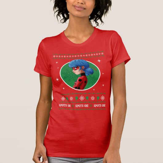 T-shirt Les Spots De Ladybug ! Graphique de vacances (Devant)