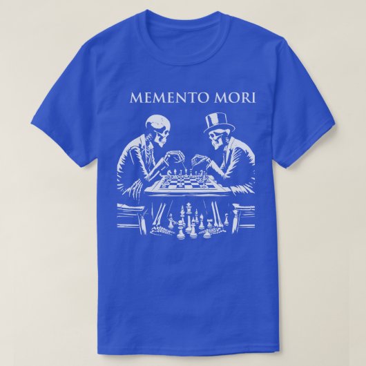 T-shirt Les squelettes de Memento Mori jouent aux échecs (Design devant)