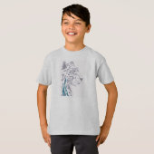 T-shirt Les t de l'enfant blanc de léopard (Devant entier)