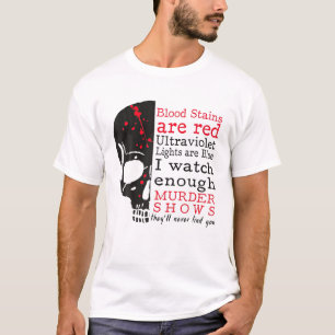 T-shirt Les Taches Sanguines Du Crâne Sont Rouges Les Lum