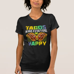 T-shirt les tacos rendent tout le monde heureux design pou