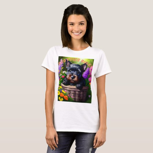 T-shirt Les Terriers écossais gouvernent ! (Devant entier)