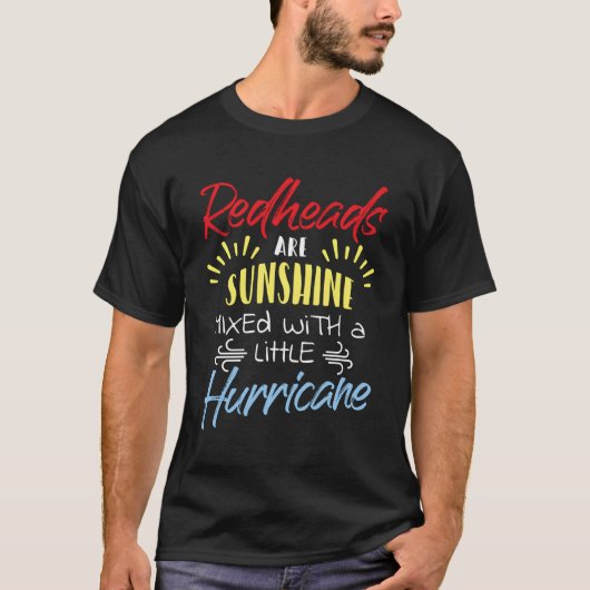 T-shirt Les Têtes Rouges Sont Sunshine Mélangées Avec Un P (Devant)