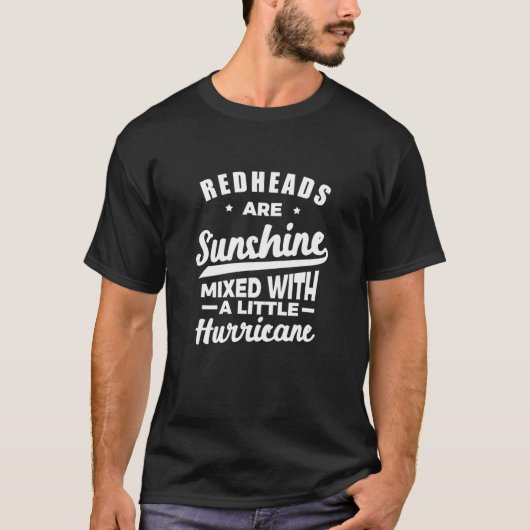 T-shirt Les Têtes Rouges Sont Sunshine Mélangées Avec Un P (Devant)