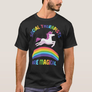 T-shirt Les Thérapistes Sont Magique Unicorne Social Théra