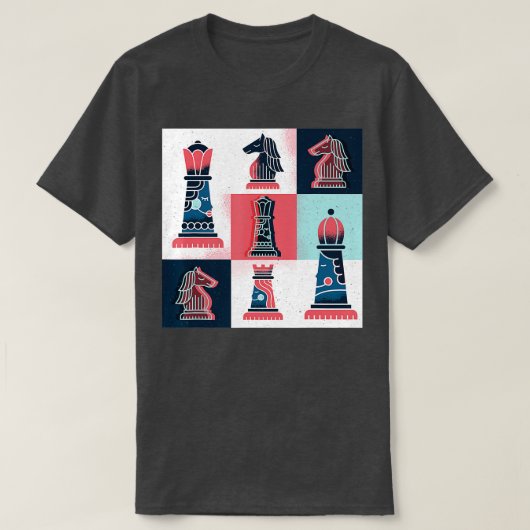 T-shirt Les timbres d'échecs (Design devant)