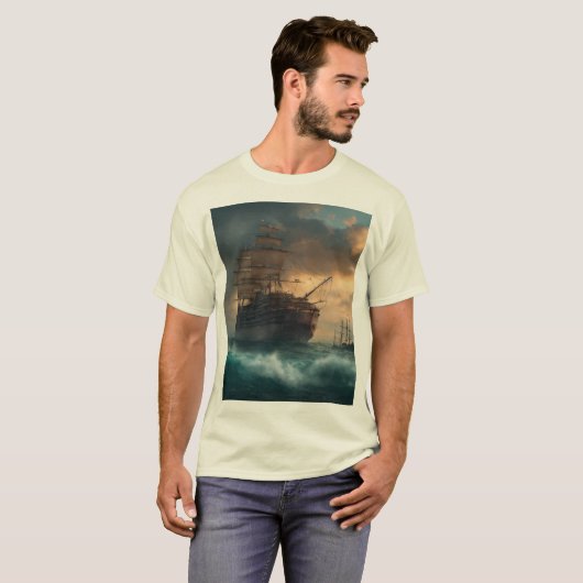 T-shirt Les Titans océaniques futuristes : l'évolution du  (Devant entier)