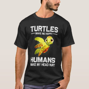 T-shirt Les Tortues Me Rendent Heureux Amoureux des animau