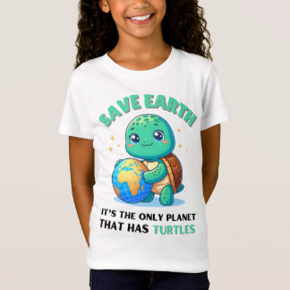 T-Shirt les tortues sauvent la Terre C'est la seule planèt