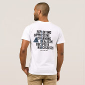 T-shirt Les traits d'un leader de culte (Dos entier)