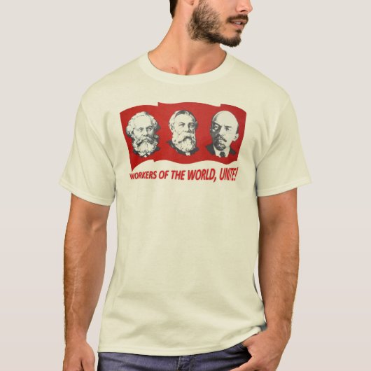T-shirt Les "travailleurs du monde, unissent !" Marx, (Devant)
