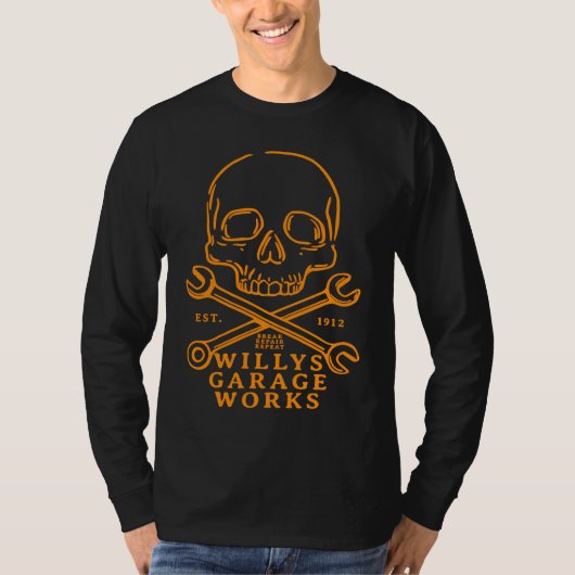T-shirt Les travaux de garage de Willys (Devant)