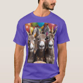 T-shirt Les Triplés D'Âne Fêtent Leur Anniversaire, (Devant)