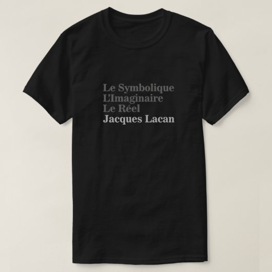 T-shirt Les trois dimensions fondamentales de Subj Psychiq (Design devant)