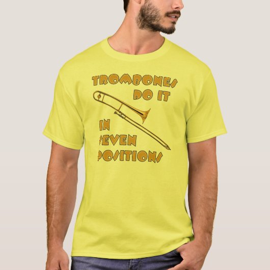 T-shirt Les trombones le font en 7 positions (Devant)