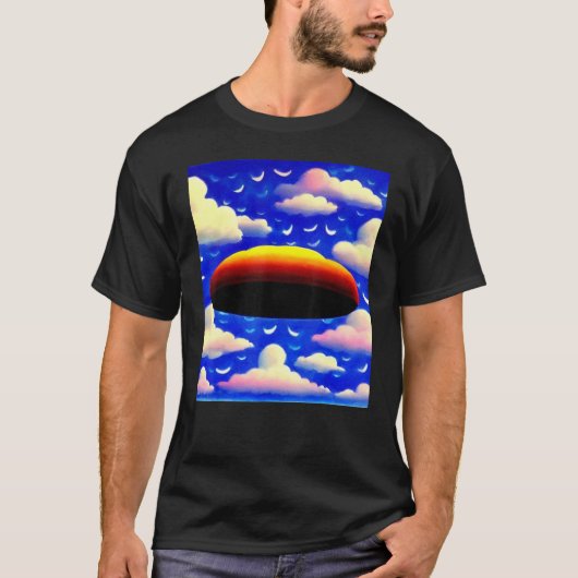 T-shirt Les Ufo sont réels et dans les nuages (Devant)