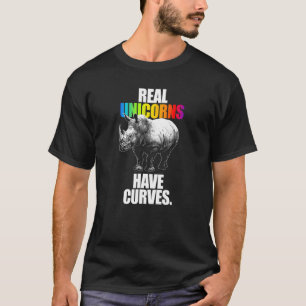 T-shirt Les Unicornes Réelles Ont Des Courbes Rainbow Gym 